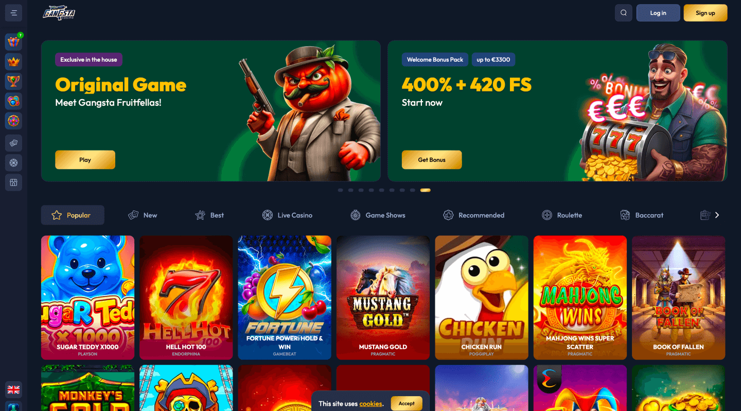 Logo du casino Gangsta